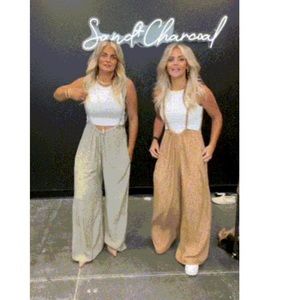 Silky Washed Solid Suspender Jumpsuit SMALL
